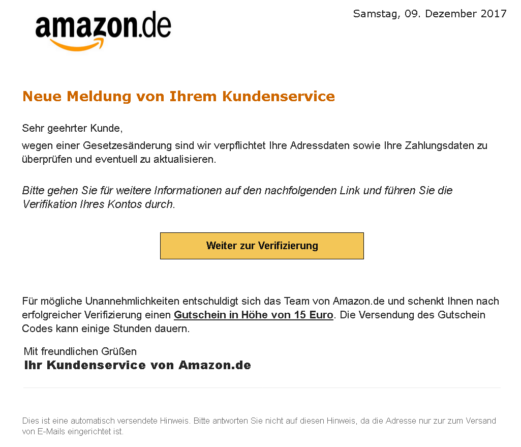 Phishing-Radar: Aktuelle Warnungen | Verbraucherzentrale.de